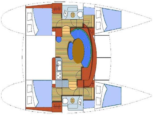 Catamaran Lagoon 380/ layout